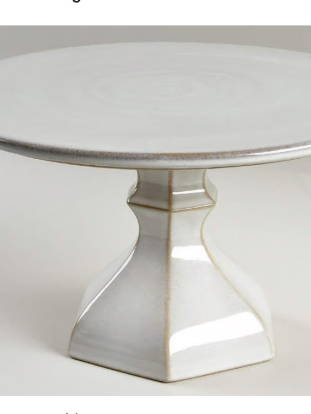 Premium Ceramic Pedestal Cake Stand in Cream